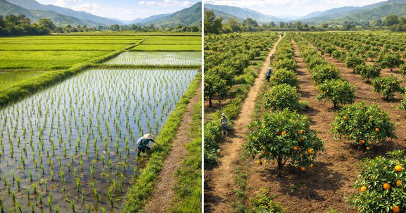 Từ bây giờ, tự ý chuyển đất trồng lúa sang đất trồng cây lâu năm có thể bị phạt đến 30 triệu đồng