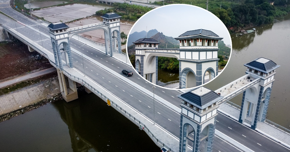 Lần đầu tiên Việt Nam sở hữu cây cầu có tháp vọng cảnh độc đáo: Nằm trên tuyến đường nghìn tỷ tại tỉnh sắp trở thành TP trực thuộc Trung ương
