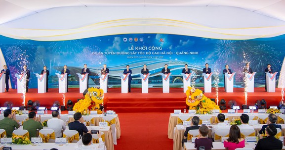 Vingroup khởi công dự án tuyến đường sắt tốc độ cao Hà Nội - Quảng Ninh