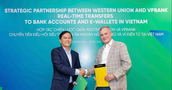 VPBank ký kết hợp tác chiến lược với Western Union triển khai dịch vụ nhận tiền kiều hối siêu tốc vào ví điện tử và tài khoản ngân hàng tại Việt Nam