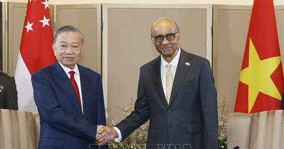Tổng Bí thư, Chủ tịch nước Tô Lâm hội đàm với Tổng thống Singapore Tharman Shanmugaratnam