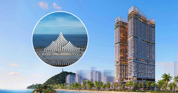Lần đầu tiên Việt Nam xây dựng 2 tòa tháp chọc trời nằm trên trục di sản: Nơi quy tụ 143 trục điêu khắc hướng biển với kiến trúc độc đáo