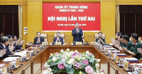 Tổng Bí thư, Chủ tịch nước Tô Lâm chủ trì Hội nghị Quân ủy Trung ương nhiệm kỳ 2025 - 2030 lần thứ hai
