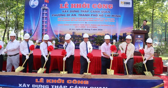 Tập đoàn Bcons tài trợ 12 tỷ đồng xây dựng Tháp Cảnh Quan phường Dĩ An