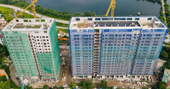 Hà Nội: Cận cảnh nhà ở xã hội vừa cất nóc tại dự án Handico Riverside hơn 1.000 tỷ đồng