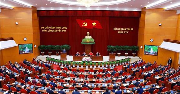 Thông cáo báo chí về ngày làm việc thứ hai Hội nghị Trung ương 3 khóa XIV