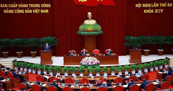 Thông cáo báo chí về ngày làm việc thứ ba Hội nghị Trung ương 3, khóa XIV