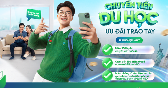 Đơn giản hóa việc chuyển học phí, sinh hoạt phí cho du học sinh tại VPBank