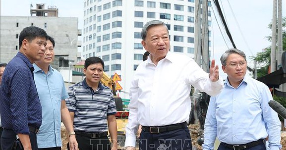 Tổng Bí thư, Chủ tịch nước Tô Lâm kiểm tra thực địa một số dự án trọng điểm tại Hà Nội