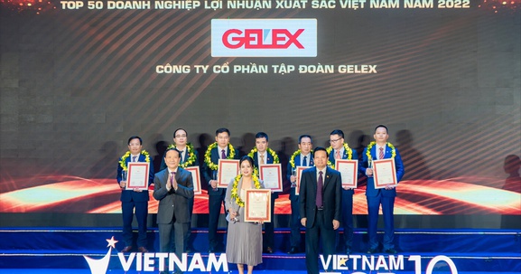 GELEX lọt Top 50 Doanh nghiệp lợi nhuận xuất sắc nhất Việt Nam 2022