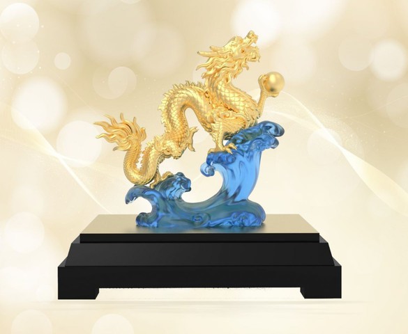 Quà tặng vàng Kim Long cho năm Rồng hoàng kim