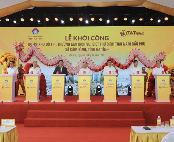 T&T Group khởi công khu đô thị sinh thái kiểu mẫu đầu tiên ở phía Nam Hà Tĩnh