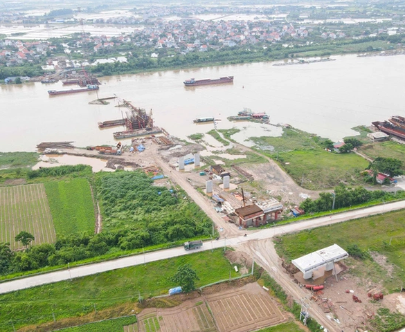 Cây cầu đầu tiên vượt sông Thái Bình, kết nối Bắc Ninh - Hải Phòng bị chậm tiến độ