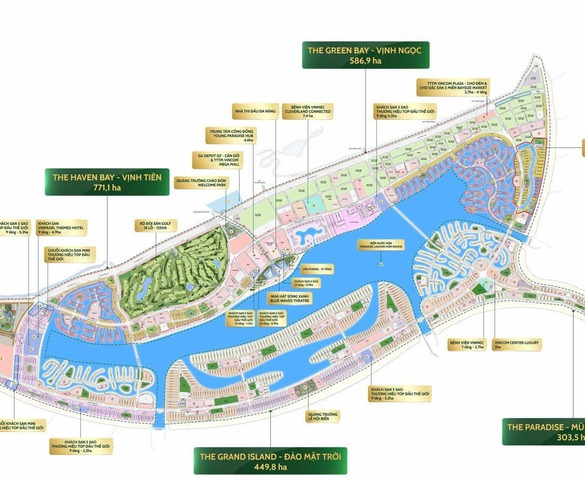 Tổng quan quy hoạch và cấu trúc 4 phân khu Vinhomes Green Paradise Cần Giờ