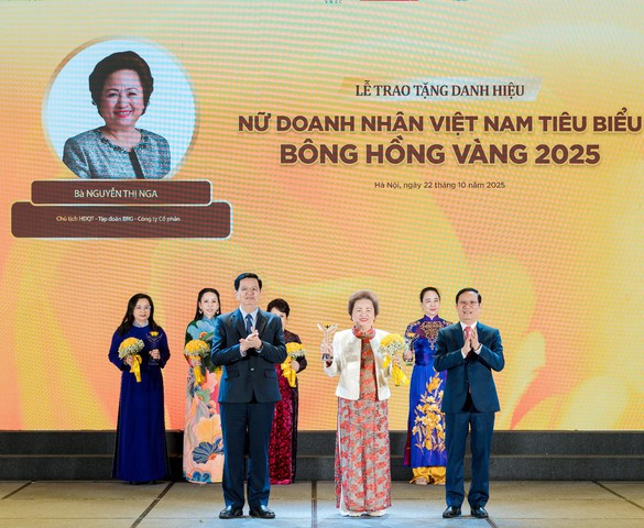 Chủ tịch Tập đoàn BRG lần thứ 6 được vinh danh
TOP 10 “Nữ doanh nhân Việt Nam tiêu biểu - Bông hồng Vàng 2025”