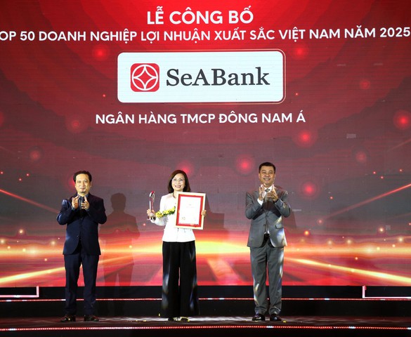 SeABank lần thứ 6 được vinh danh trong Top 50 doanh nghiệp có lợi nhuận xuất sắc nhất Việt Nam năm 2025