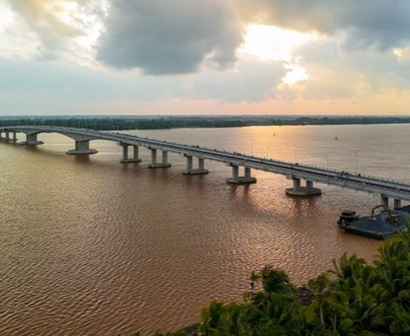 3 tháng nữa, thông xe cây cầu vượt sông 4.000 tỷ xóa bỏ toàn bộ các bến phà lâu đời, nối thông 2 tỉnh thành miền Tây