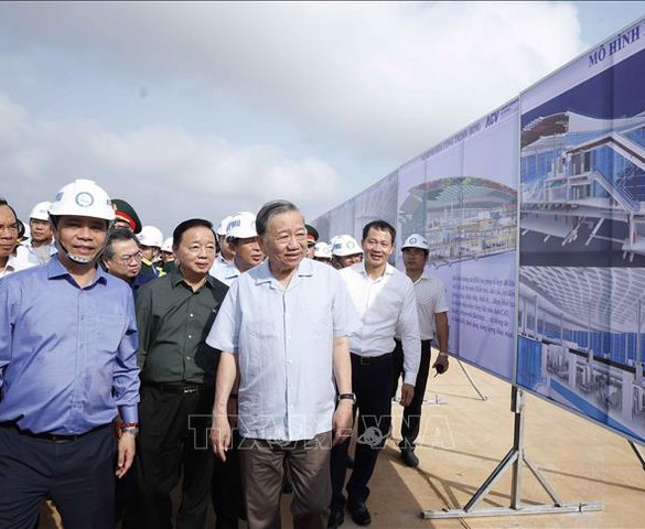 Tổng Bí thư Tô Lâm thăm Dự án Cảng Hàng không quốc tế Long Thành
