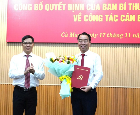 Chủ tịch UBND tỉnh Vĩnh Long giữ chức Phó Bí thư Tỉnh ủy Cà Mau