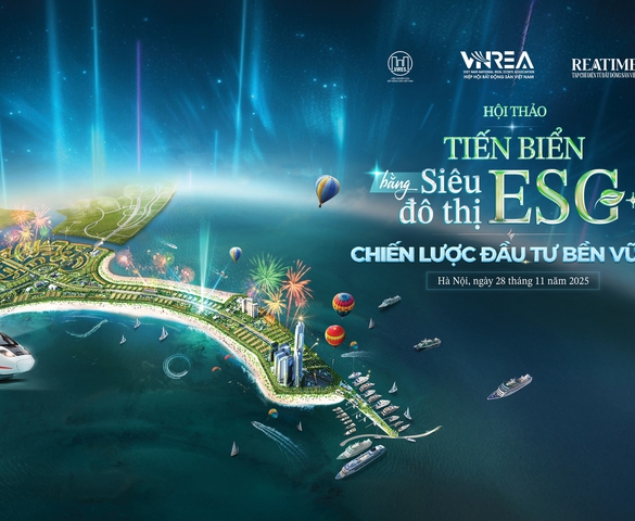 Hôm nay diễn ra Hội thảo "Tiến biển bằng siêu đô thị ESG++: Chiến lược đầu tư bền vững"