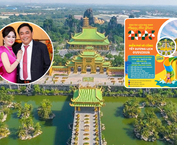 KDL 6.000 tỷ lớn bậc nhất Đông Nam Á của vợ chồng ông Dũng 'lò vôi' bất ngờ tung ưu đãi đặc biệt dịp cuối năm: Miễn phí toàn bộ vé cổng vào ngày này!