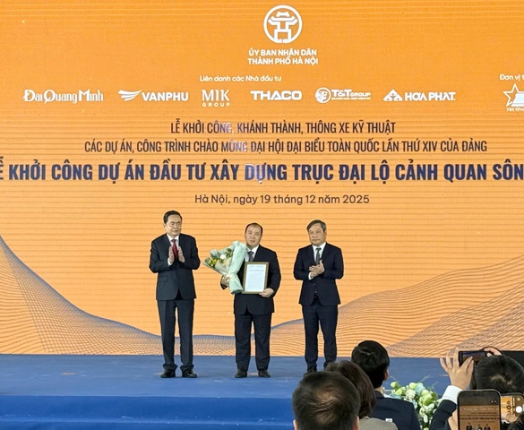 Hà Nội khởi công dự án đầu tư xây dựng Trục Đại lộ Cảnh quan sông Hồng