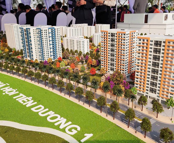 Hà Nội: Chính thức khởi công nhà ở xã hội 9.300 tỷ ở xã Phúc Thịnh