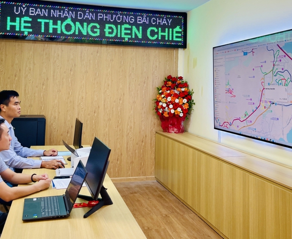 Phường Bãi Cháy đưa hệ thống vận hành chiếu sáng công cộng vào hoạt động