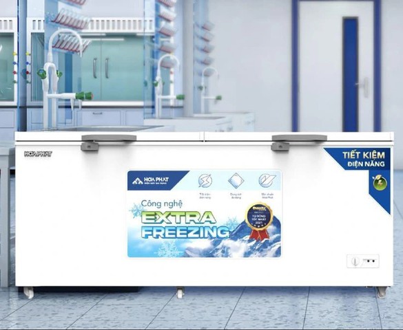 Tủ đông Hòa Phát bảo ôn dày 67mm được chủ cửa hàng chọn mua dịp Tết