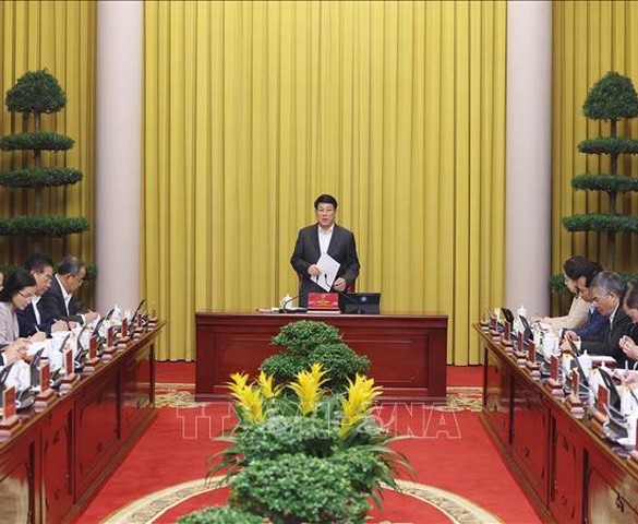 Chủ tịch nước Lương Cường chủ trì giao ban công tác với Văn phòng Chủ tịch nước
