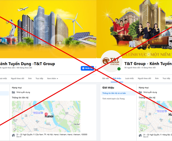 Cảnh giác trước chiêu trò giả mạo tuyển dụng T&T Group trên mạng xã hội để lừa đảo