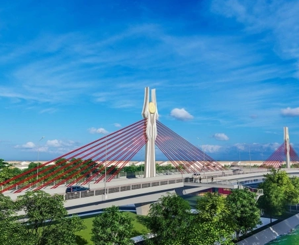 Chỉ hơn 1 tuần nữa, tỉnh Thanh Hóa chính thức thông xe cây cầu dây văng đầu tiên