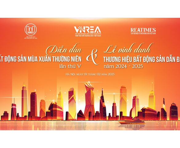 Hôm nay diễn ra Diễn đàn Bất động sản Mùa Xuân thường niên lần thứ V và Lễ Vinh danh thương hiệu Bất động sản dẫn đầu năm 2024 - 2025