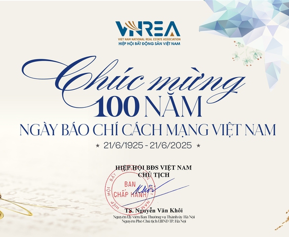 VNREA chúc mừng nhân dịp kỷ niệm 100 năm ngày Báo chí Cách mạng Việt Nam