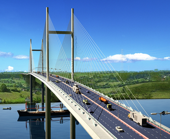 Cây cầu dây văng có tĩnh không cao nhất Việt Nam chính thức hợp long