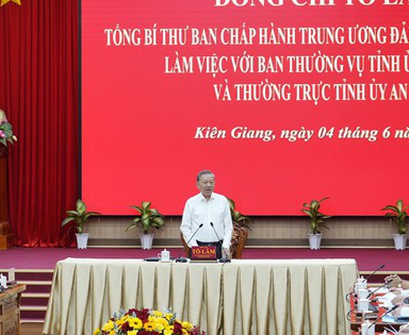 Tổng Bí thư Tô Lâm: Hợp nhất An Giang và Kiên Giang  mở ra cơ hội tái cấu trúc hệ thống hạ tầng vùng