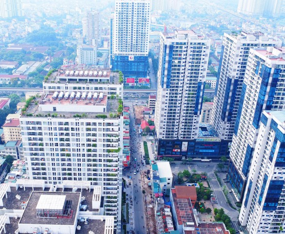 Con đường dài 1,1km "gánh" 20 toà chung cư ở Hà Nội đang được mở rộng
