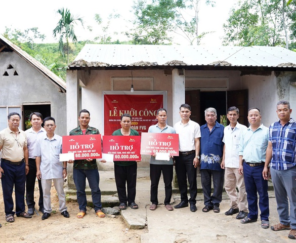 Tập đoàn FVG khởi công xây dựng 10 nhà tạm, nhà dột nát ở các xã miền núi TP. Đà Nẵng