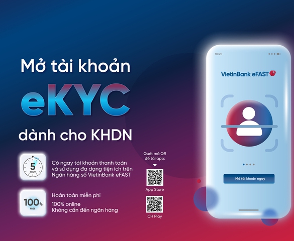Mở tài khoản doanh nghiệp online với VietinBank eFAST