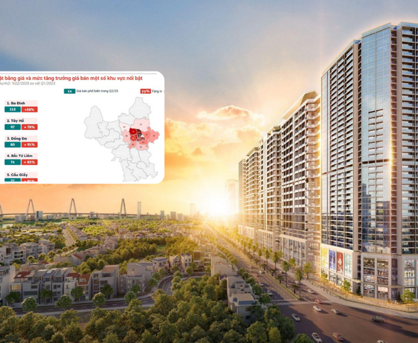 Giá chung cư Hà Nội tăng mạnh: Khu vực nào đang dẫn đầu cuộc đua?