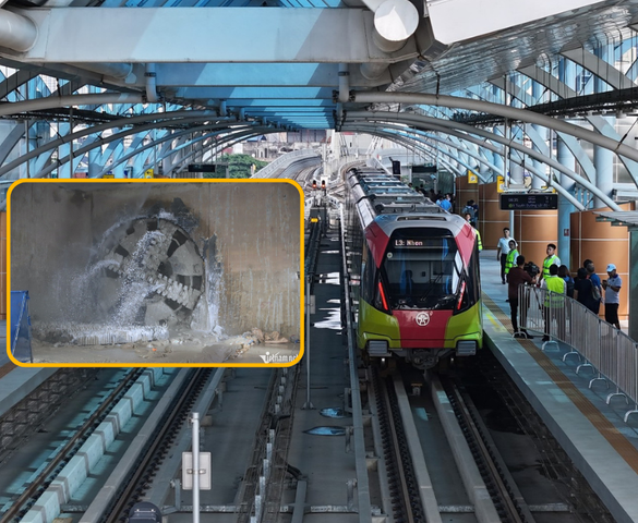Robot đào hầm 'Thần tốc' tuyến metro Nhổn - ga Hà Nội đã tới ga Văn Miếu