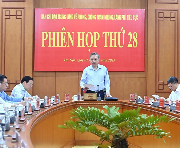 Tổng Bí thư Tô Lâm chủ trì Phiên họp thứ 28 của Ban Chỉ đạo Trung ương về phòng, chống tham nhũng, lãng phí, tiêu cực