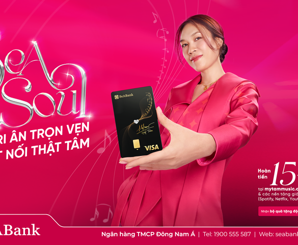 SeABank kết hợp cùng ca sĩ Mỹ Tâm ra mắt thẻ Visa SeASoul 2in1 - Trải nghiệm tài chính đầy cảm xúc