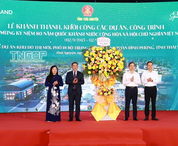 Thái Nguyên: Đồng loạt khởi công, khánh thành 6 công trình, dự án chào mừng 80 năm ngày Quốc khánh