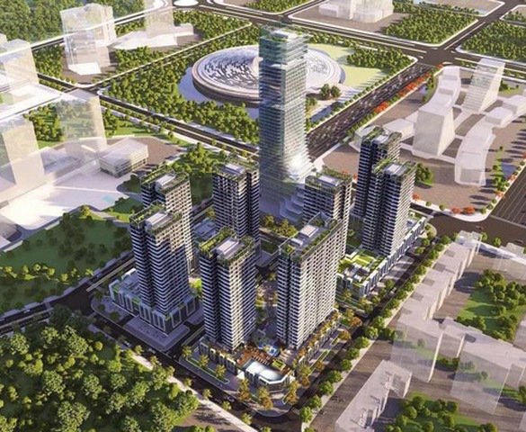 9 tòa tháp của Kinh Bắc nằm đối diện Trung tâm chính trị - hành chính Hải Phòng sau 2 tháng khởi công