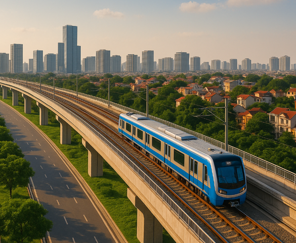 Đề xuất mới nhất về tuyến đường sắt vành đai phía Đông Thủ đô dài 59km