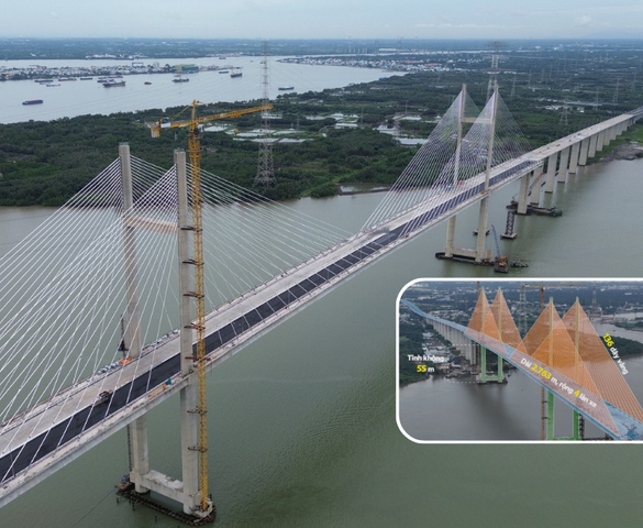 Cầu dây văng có tĩnh không cao nhất Việt Nam đón tin vui mới
