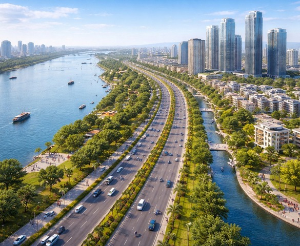 Thêm một tỉnh của Việt Nam muốn xây dựng dự án giống trục Đại lộ cảnh quan sông Hồng