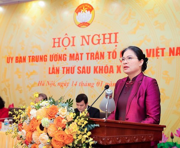 Bà Hà Thị Nga giữ chức Phó Chủ tịch - Tổng Thư ký Ủy ban Trung ương MTTQ Việt Nam