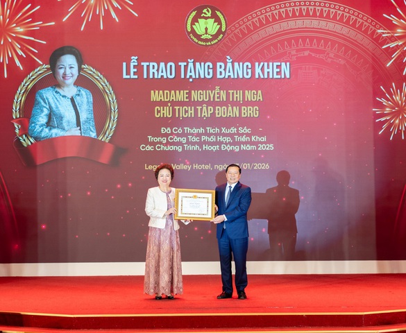 Tập đoàn BRG được trao tặng Bằng khen của Ban Tuyên giáo và Dân vận Trung ương